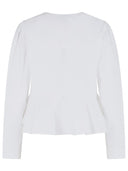 Ganni White Cotton Blouse