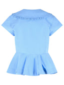 Ganni Light Blue Cotton Poplin Blouse