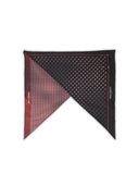 Maison Margiela Sciarpa In Seta Nera E Bordeaux