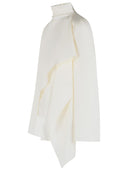 Róhe Cream Silk Scarf Blouse