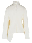 Róhe Cream Silk Scarf Blouse