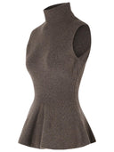 Róhe 'Sculptural' Brown Wool And Cashmere Blend Vest