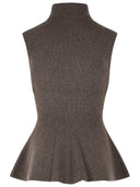 Róhe 'Sculptural' Brown Wool And Cashmere Blend Vest