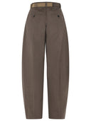 Pantalon en laine marron Sacai