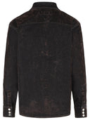 Amiri 棕色植绒印花牛仔衬衫