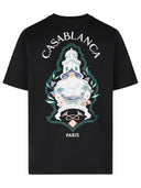 Casablanca 'Hotel Emblem' Black Cotton T Shirt