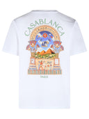Casablanca 'Egyptian Arch' White Cotton T Shirt