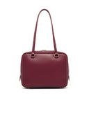 Jil Sander Medium 'Vision' Burgundy Lear Taske