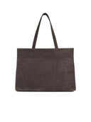 Khaite 'Crosby' Suede Cocoa Bag