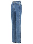 Khaite 'Danielle' Stretch Jeans In Blue 'Boone' Denim