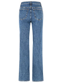 Khaite 'Danielle' Stretch Jeans In Blue 'Boone' Denim