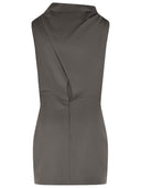 Khaite 'Astor' Mini Dress In Brown Virgin Wool