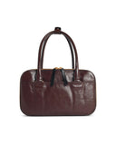 Marni 'Boxyne' 'Sudan' Small Brown Lear Bag