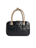 Marni Small 'Boxyne' Bag In Black Brown And Taupe Lear
