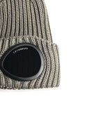 C.P. Company 'Goggle' Beige Wool Beanie