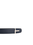 Tom Ford 'T Icon' Navy Lear Belt