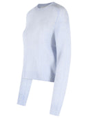 Lisa Yang 'Solene' Sweater In Light Blue Cotton And Cashmere