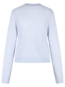 Lisa Yang 'Solene' Sweater In Light Blue Cotton And Cashmere