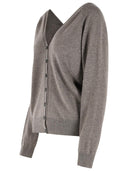 Lisa Yang 'Jiani' Cardigan In Beige Truffle Cashmere