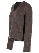 Lisa Yang 'Anella Sparkly' Cocoa Brown Cashmere Sweater