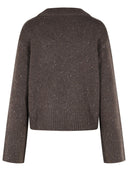 Lisa Yang 'Anella Sparkly' Cocoa Brown Cashmere Sweater