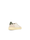 Autry „Medalist Low“ weiße und grüne Lear-Sneaker