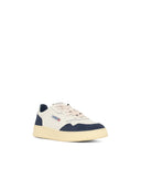 Autry 'Medalist Low' White And Blue Lear Sneakers