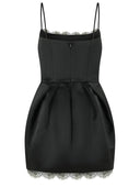 Blumarine Mini-Duchesse-Kleid aus schwarzem Polyester
