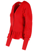 Blumarine Red Knit Cardigan