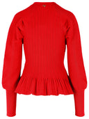 Blumarine Red Knit Cardigan