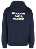 Drole De Monsieur 'Vine Slogan' Navy Cotton Sweatshirt