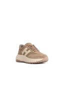 Hogan 'Hi Fi' Beige Suede Sneakers