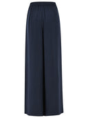 Max Mara Navy Blue 'Volonta' Heavy Silk Soft Pants