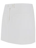 Minigonna Courrèges in misto lana bianca