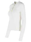 Courreges White Viscose Blend Polo Shirt