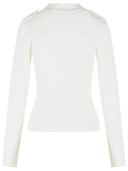 Courreges White Viscose Blend Polo Shirt