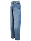 Attico Long Blue Denim Jeans
