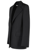 Czarna marynarka oversize z dziewiczej wełny Sportmax „Tenace”.