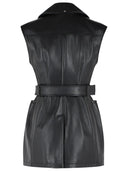 Czarna kurtka Sportmax „Fave” z learem