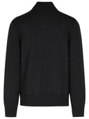 Moncler 'Tricot' Black Virgin Wool Cardigan