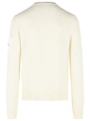 Moncler 'Tricot' Ivory White Virgin Wool Sweatshirt