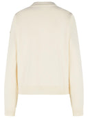 Moncler 'Tricot' Cream Cotton Cardigan