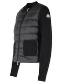 Moncler 'Tricot' Black Virgin Wool Cardigan