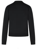 Moncler 'Tricot' Black Virgin Wool Cardigan