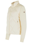 Cardigan Moncler 'Tricot' Bianco Avorio In Lana Vergine