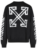 Sweat-shirt en coton noir 'Motion Arrow' Off White