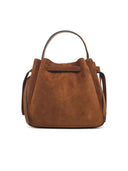 Tory Burch 'Romy' Bucket Bag In Brown Suede