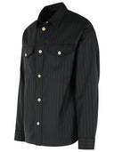 Versace schwarzer Jacquard-Woll-Bluson