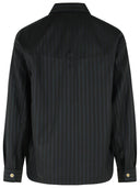 Versace schwarzer Jacquard-Woll-Bluson