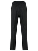 Versace zwarte jacquard wollen broek
